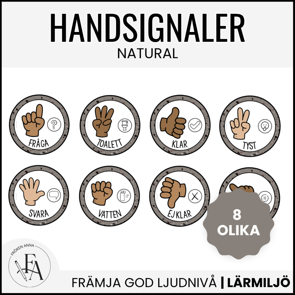 Handsignaler – tecken i klassrummet