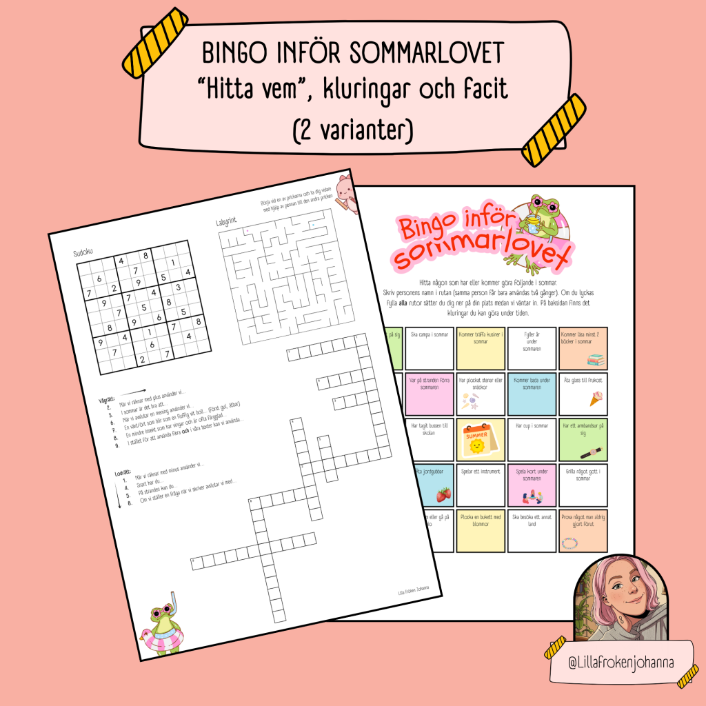 Bingo inför sommarlovet