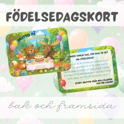 Födelsedagskort skogens djur