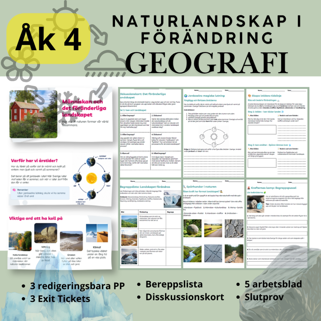 Geografi: Naturlandskap i förändring