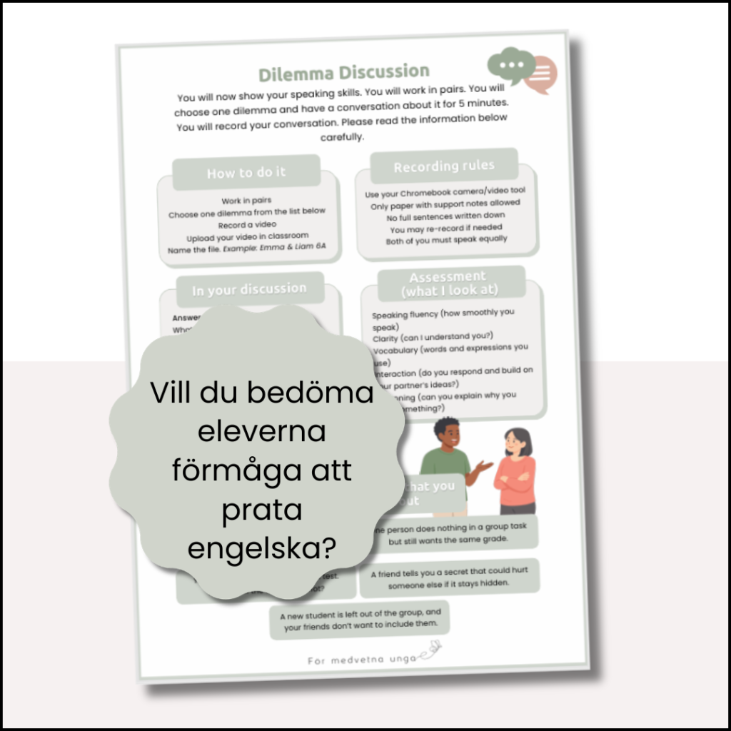 Speaking task – Dilemma discussion