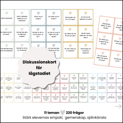 Diskussionskort för lågstadiet – 11 teman för värdegrundsarbete