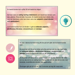 Kortskrivning - beskrivande text