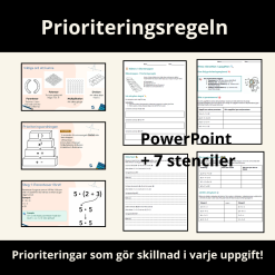 Prioriteringsregeln: Arbetsmaterial