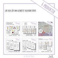Lilla materialpaketet Alfabetet/Bokstäver A-Ö till Veckans bokstav