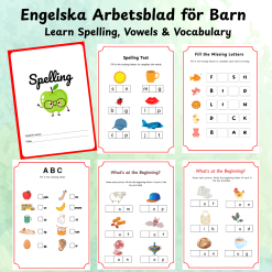 Engelska Arbetsblad för Barn | Learn Spelling, Vowels & Vocabulary