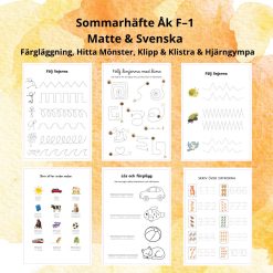 Sommarhäfte Åk F–1 | Matte & Svenska | Färgläggning, Hitta Mönster, Klipp & Klistra & Hjärngympa
