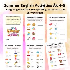 Summer English Activities Åk 4–6 | Roligt engelskahäfte med speaking, word search & skrivövningar