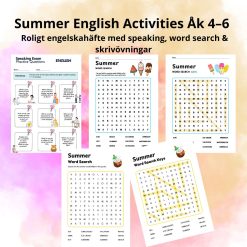 Summer English Activities Åk 4–6 | Roligt engelskahäfte med speaking, word search & skrivövningar