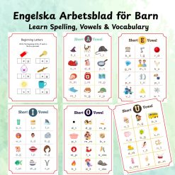 Engelska Arbetsblad för Barn | Learn Spelling, Vowels & Vocabulary