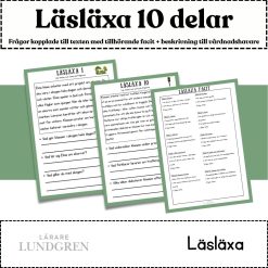 Läsläxa med 10 olika teman