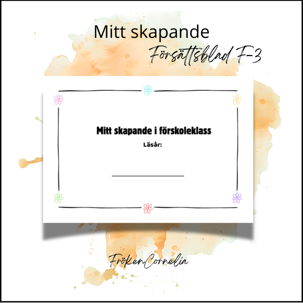 Försättsblad – Mitt skapande
