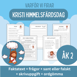 Vad är Kristi himmelsfärdsdag? Läsförståelse och uppgifter för åk 2