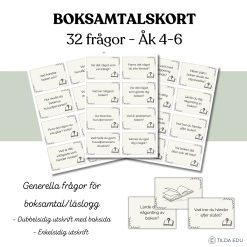Boksamtalsfrågor - 32 frågor - Åk 4-6