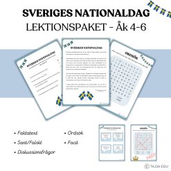 Sveriges nationaldag - Lektionspaket & Läsförståelse | Åk 4-6