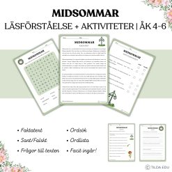 Midsommar - läsförståelse & aktiviteter | Åk 4–6