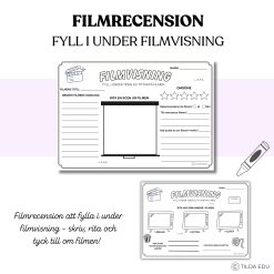 Filmrecension - arbetsblad för filmvisning
