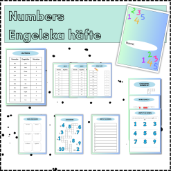 Numbers (siffror 1-10) – Engelska häfte