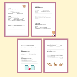 Häfte/arbetsblad: prepositioner & pronomen (med facit)
