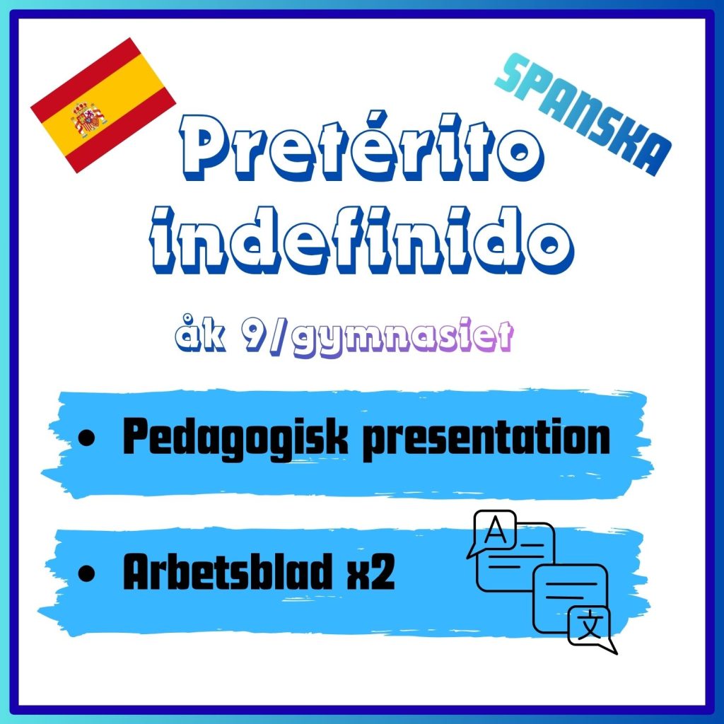 Pretérito Indefinido på spanska. Presentation & arbetsblad