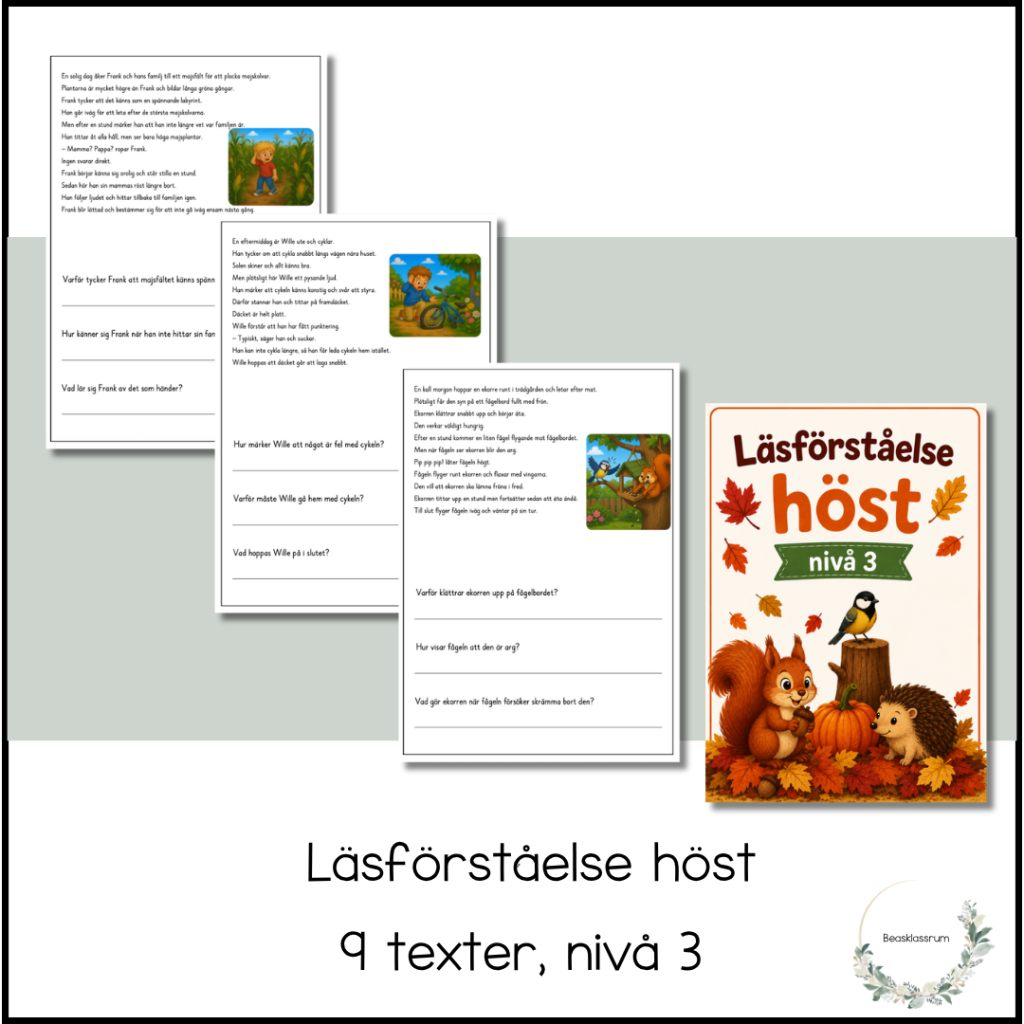 Läsförståelse höst – nivå 3