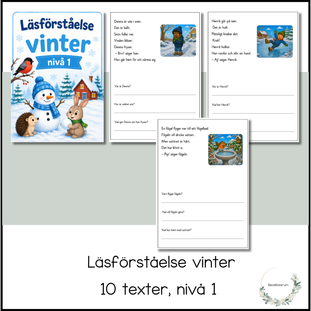 Läsförståelse vinter – nivå 1