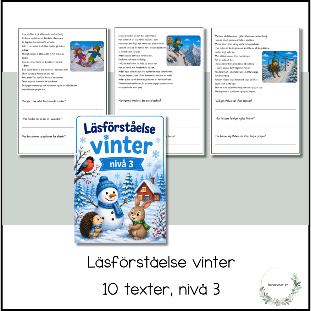 Läsförståelse vinter – nivå 3