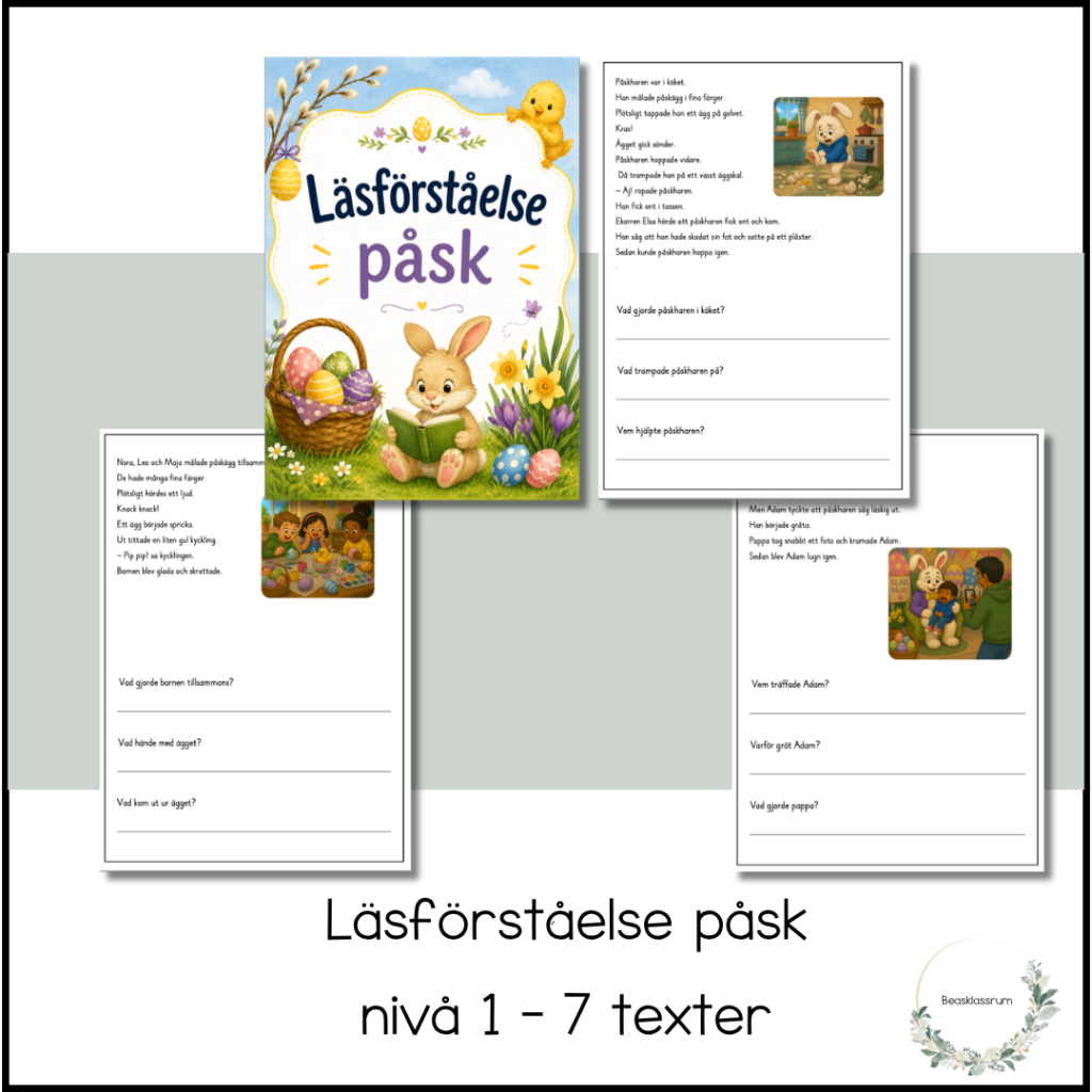 Läsförståelse påsk – nivå 1