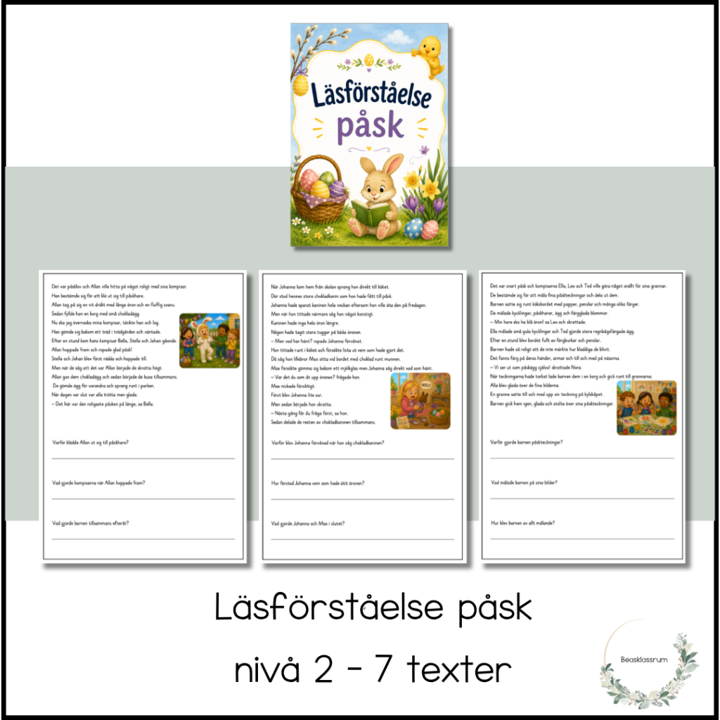 Läsförståelse påsk – nivå 2
