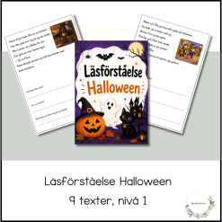 Läsförståelse halloween - nivå 1