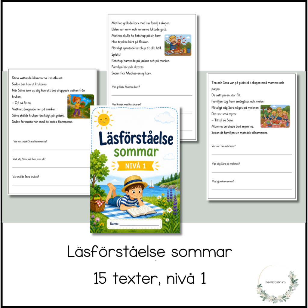Läsförståelse sommar – nivå 1
