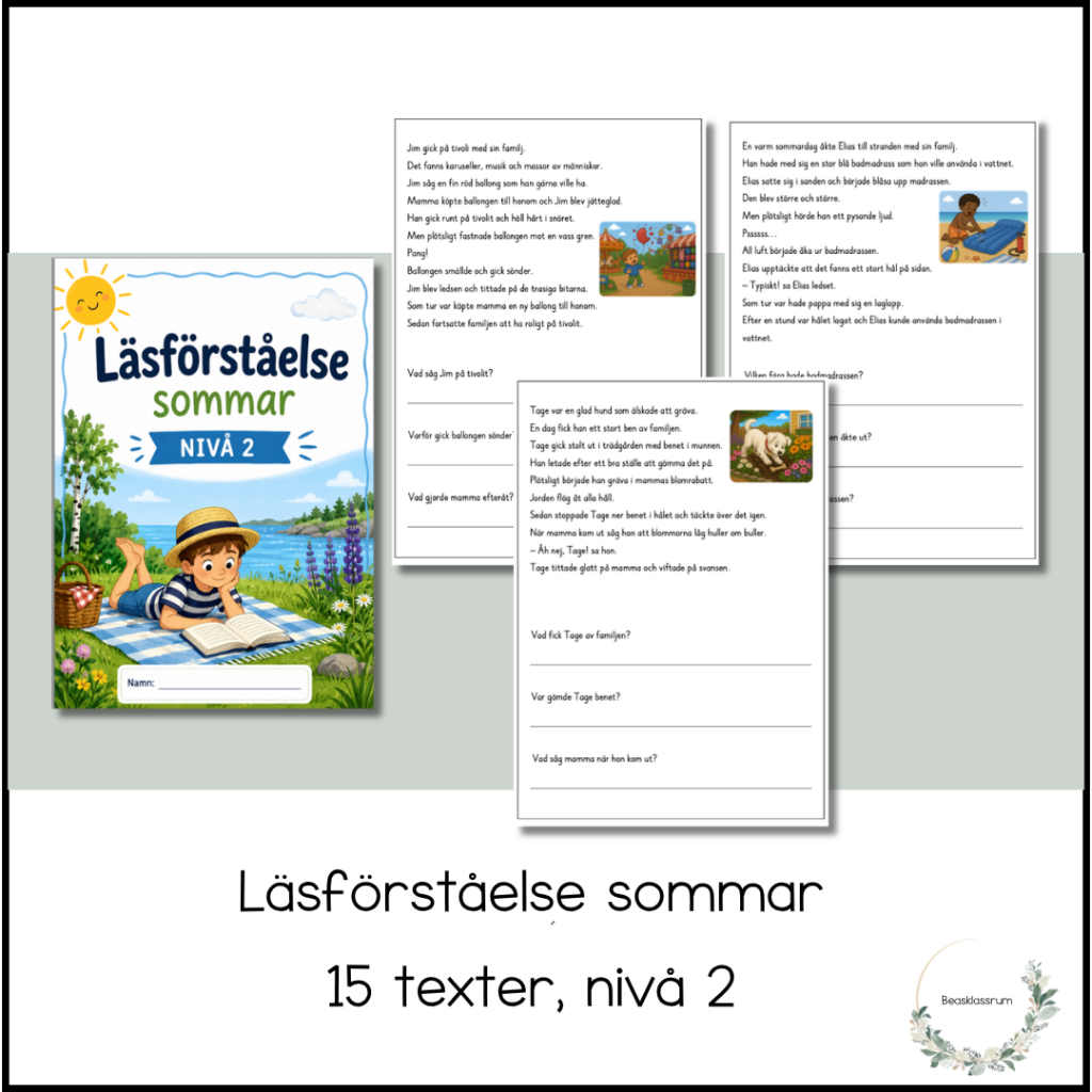 Läsförståelse sommar – nivå 2
