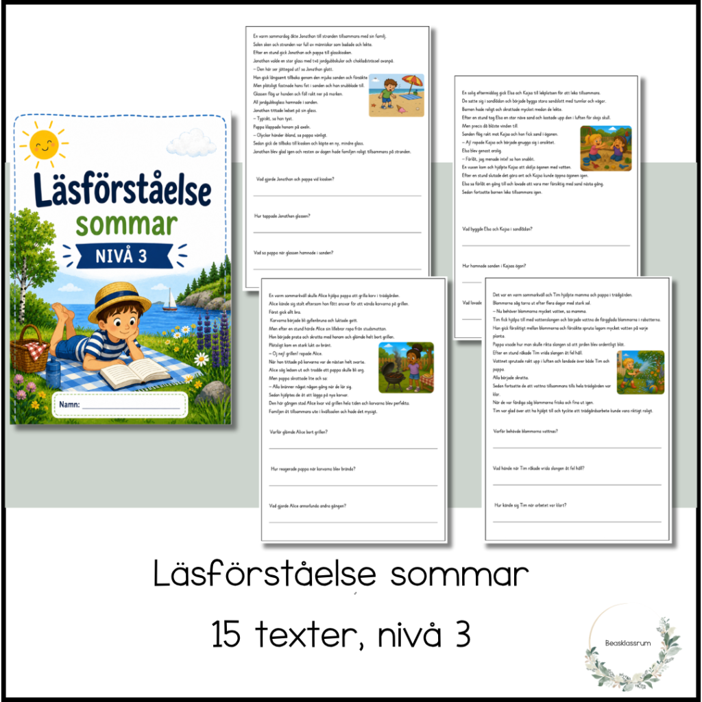 Läsförståelse sommar – nivå 3