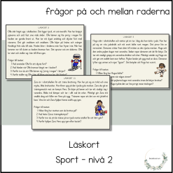 Läskort sport - 22 kort nivå 2