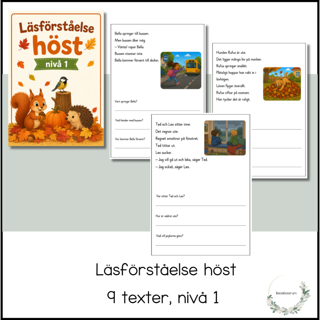 Läsförståelse höst – nivå 1
