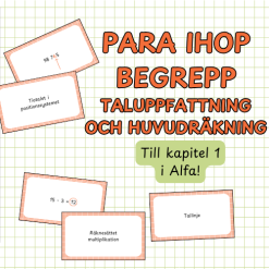 Para ihop begrepp: taluppfattning och huvudräkning