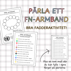 Pärla ett FN-armband/barnkonventionen