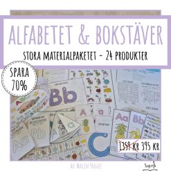 Stora materialpaketet Alfabetet/Bokstäver A-Ö till Veckans bokstav