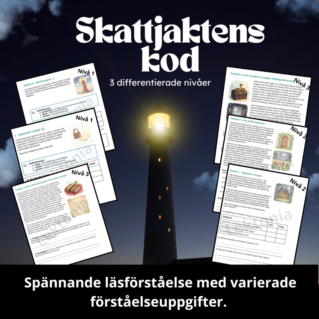 Skattjaktens kod: Läsförståelse på 3 nivåer: