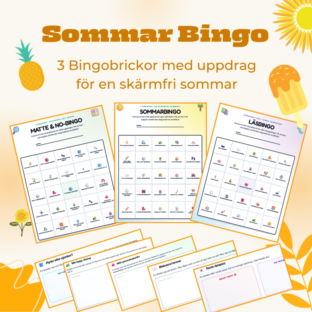 Sommarbingo x3: En skärmfri sommar