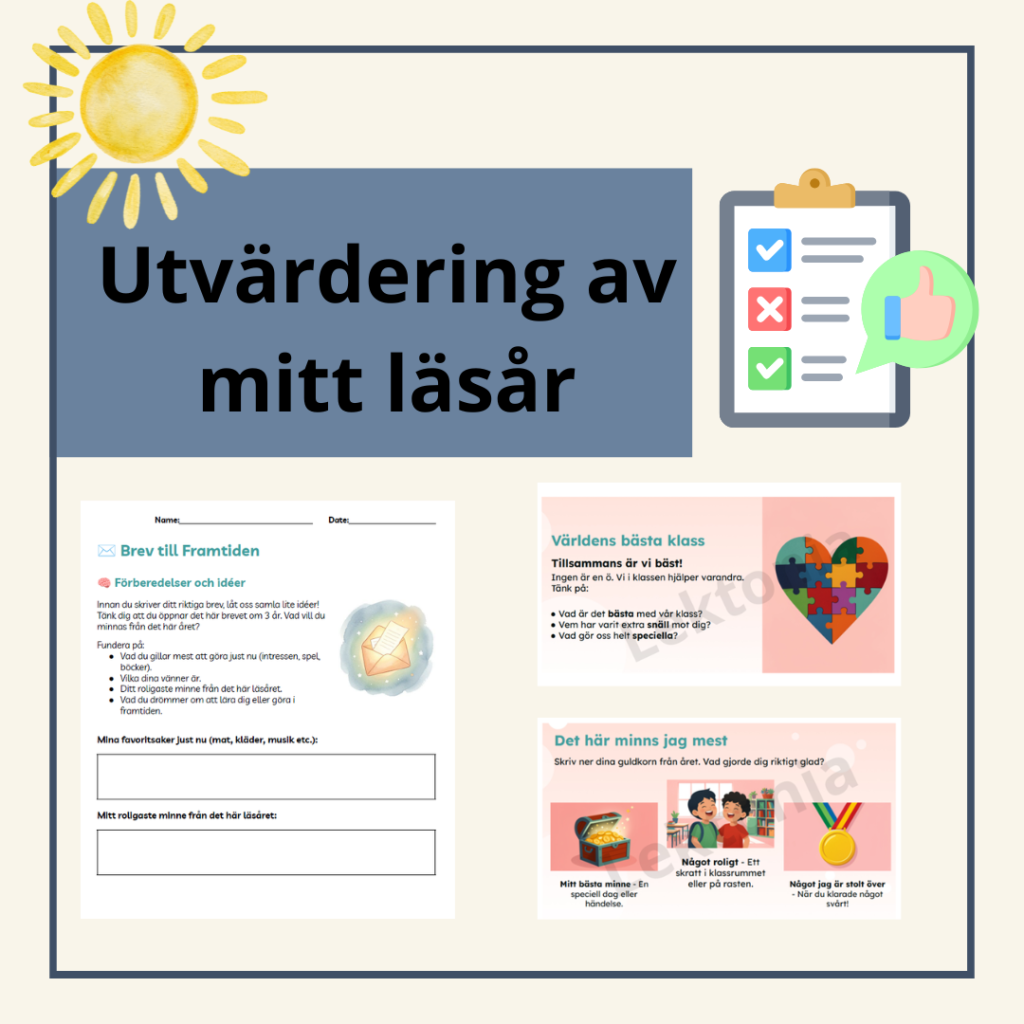 Utvärdering av mitt läsår