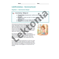 Läsförståelse: Sommarlovet