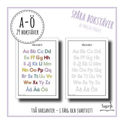 Spåra alfabetet A-Ö