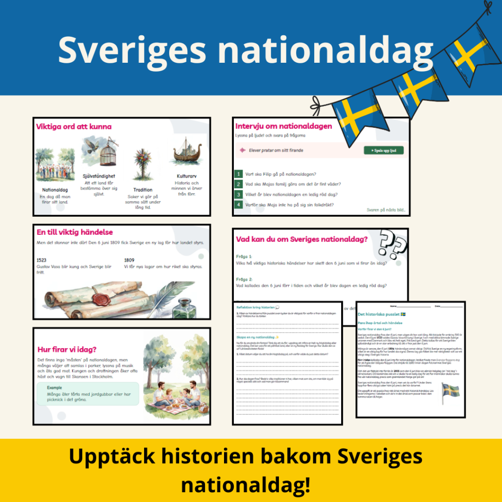 Arbetsmaterial: Sveriges nationaldag