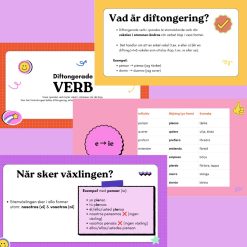 Diftongerade verb på spanska. Presentation + arbetsblad.