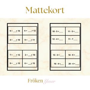 Mattekort - addition och subtraktion