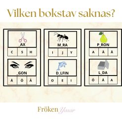 Vilken bokstav saknas? – Språkutvecklande bokstavsträning