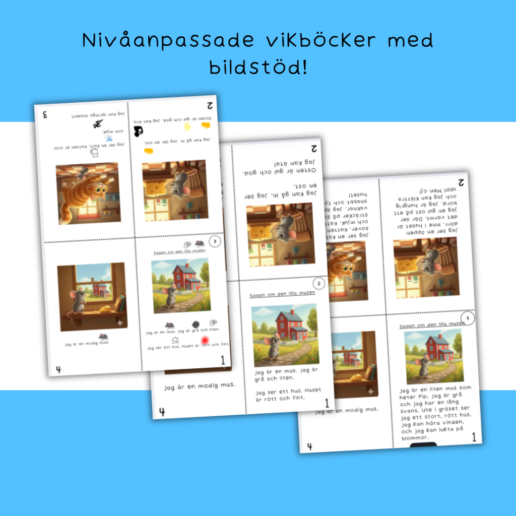 Knäck läskoden med små vikböcker