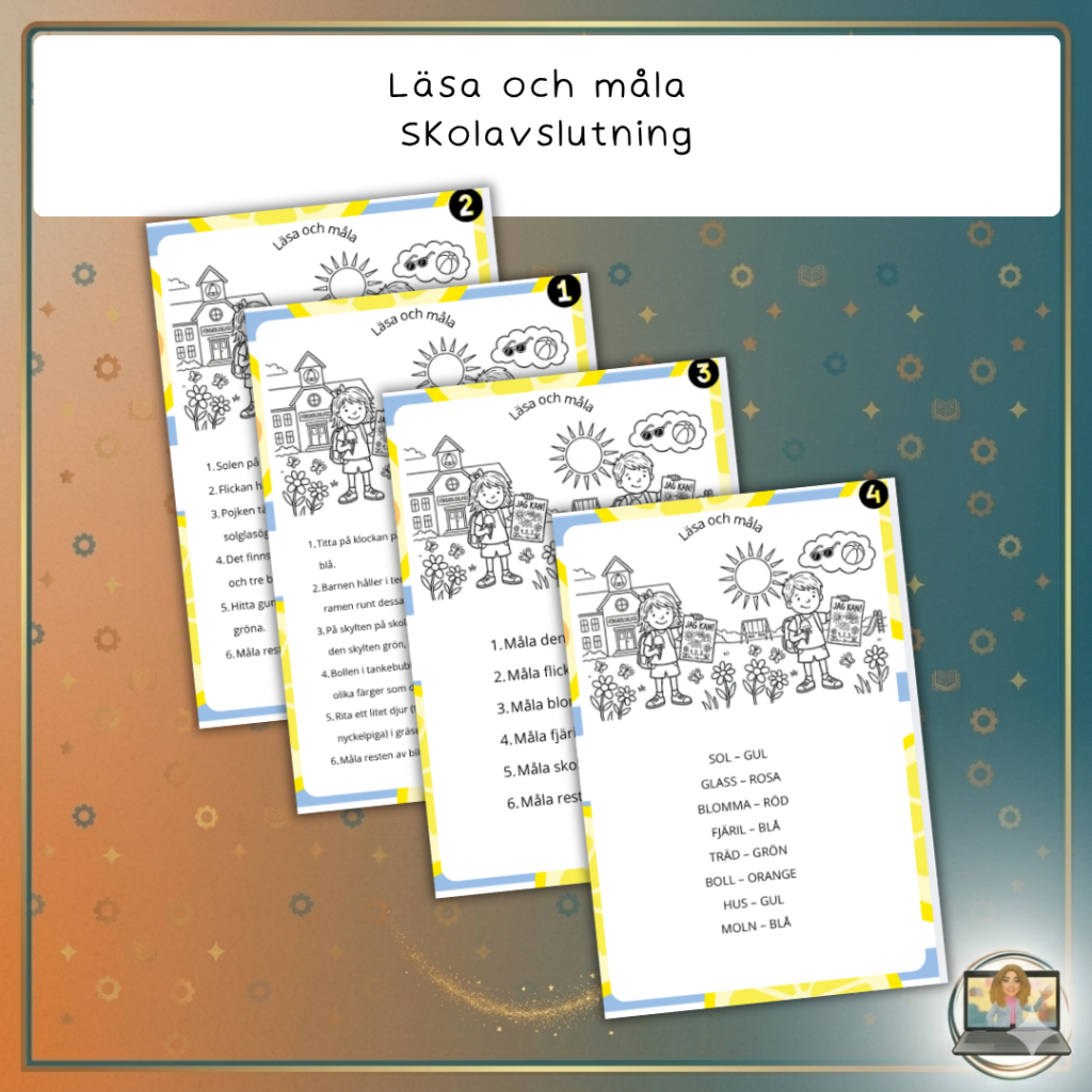 Läs och måla – Läsförståelse skolavslutning