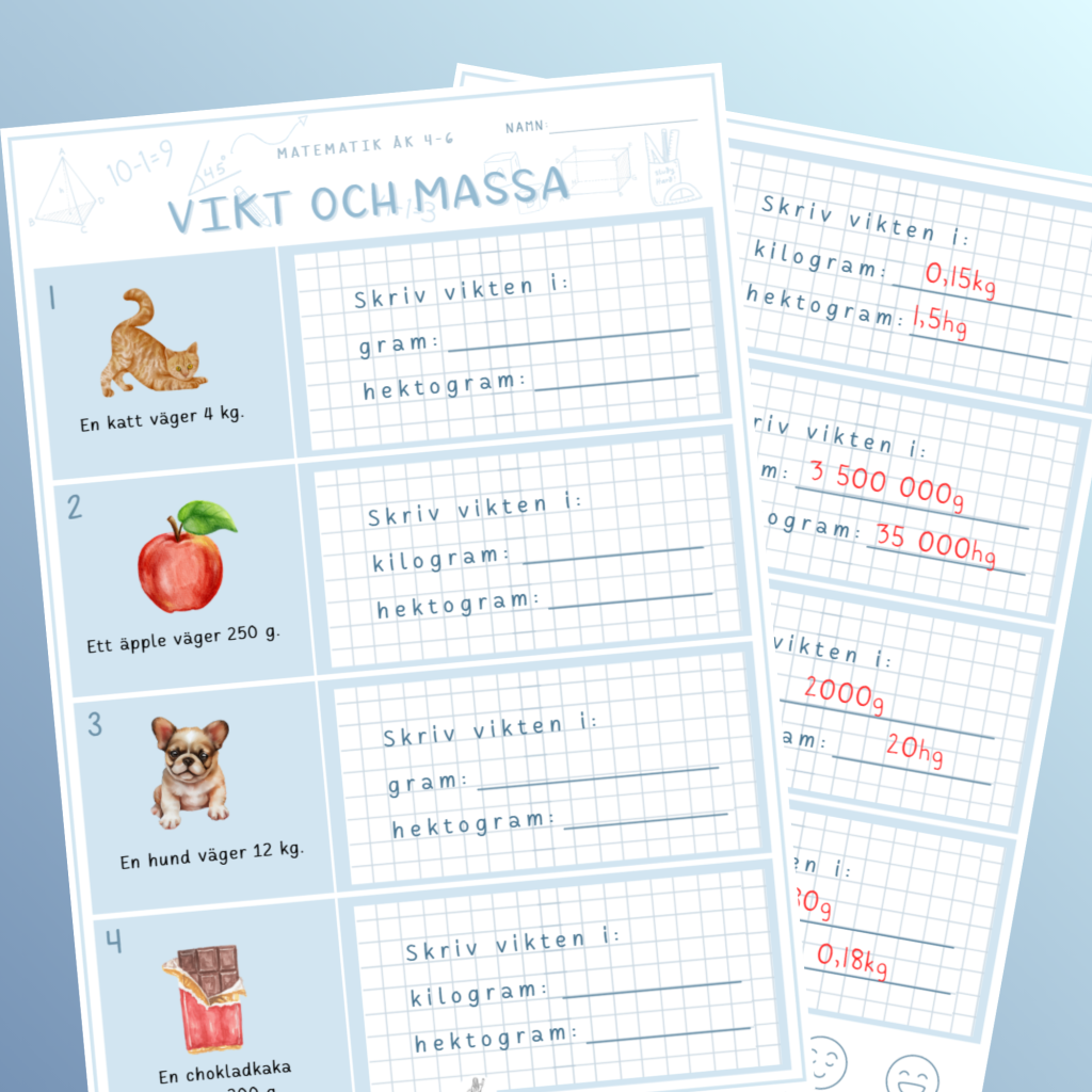 Vikt och massa I